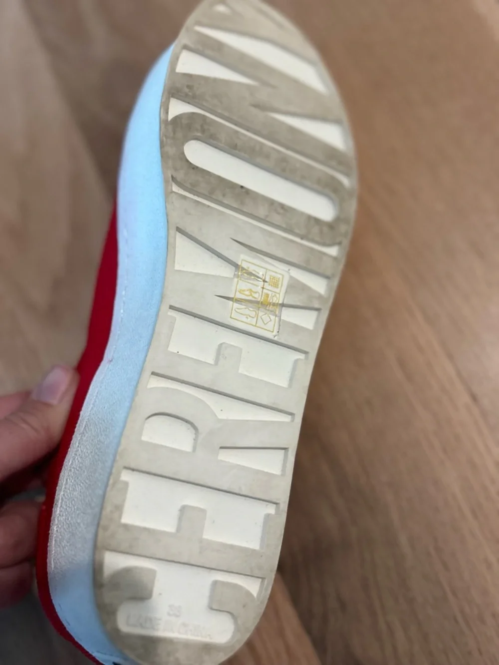 Opening Ceremony Red Slip-On Platform Sneakers